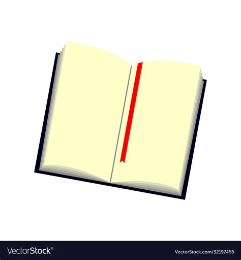 Drawing An Open Book With Empty Pages Royalty Free Vector