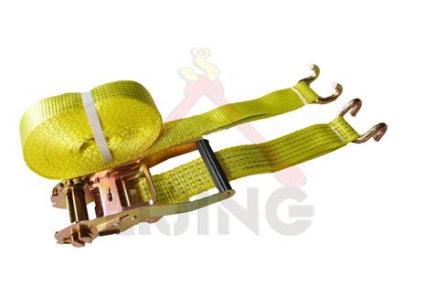 T Yellow Ratchet Tie Down Lashing Strap With Claw Hook China Ratchet