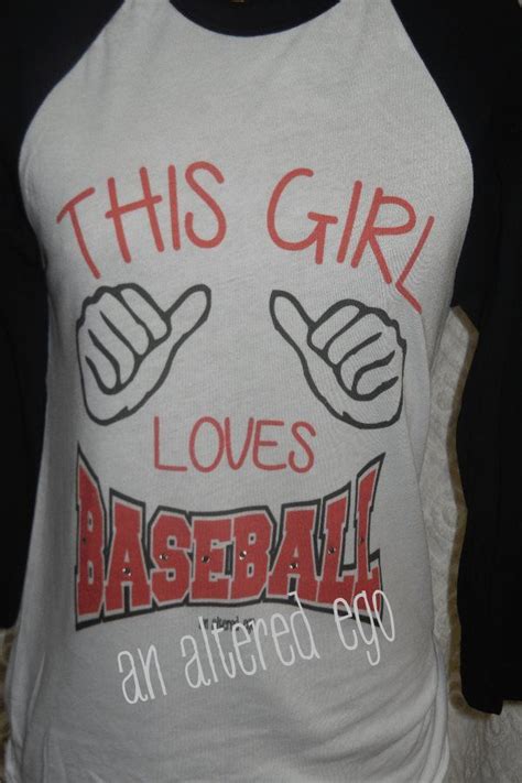 This Girl Loves Baseball Baseball Raglan Baseball Softball Baseball