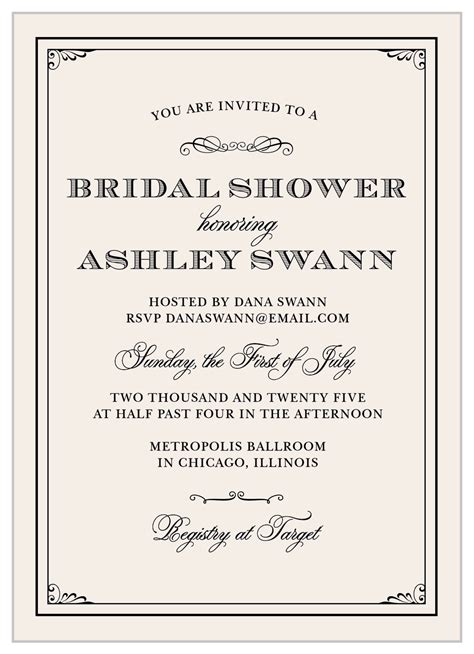 Vintage Victorian Bridal Shower Invitations by Basic Invite