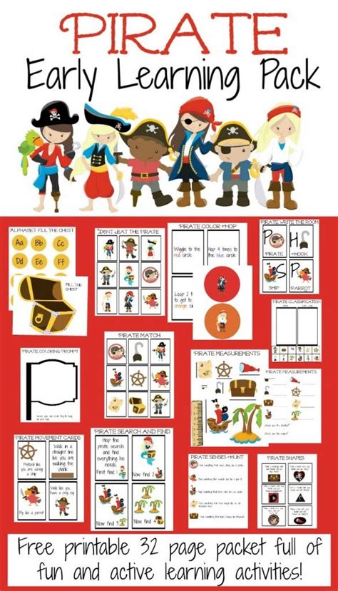 Pirate Themed Preschool And Kindergarten Educational Worksheet And Activity Pack Artofit