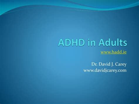 Ppt Adhd In Adults Powerpoint Presentation Free Download Id 2991385