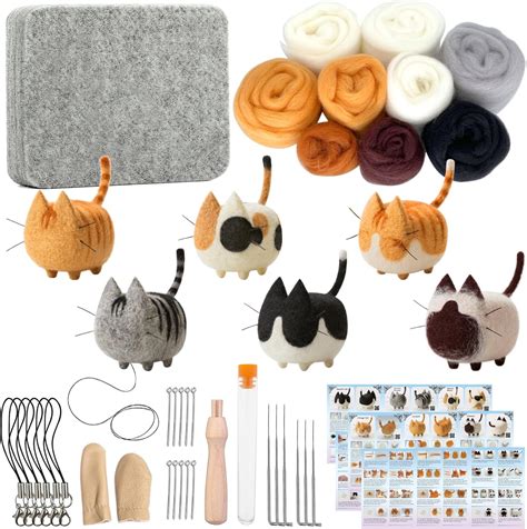 Needle Felting Kit, DIY Crafts for Adults Women, Hobby Kit wih Felting