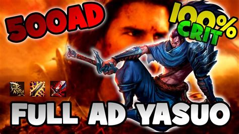 ONESHOTS FULL AD YASUO INSANE DAMAGE League Of Legends YouTube