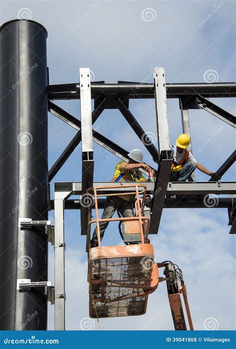 Structural Metal Workers Stock Photo Image Of Frame