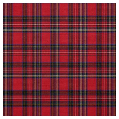 Royal Stewart Tartan Fabric | Zazzle