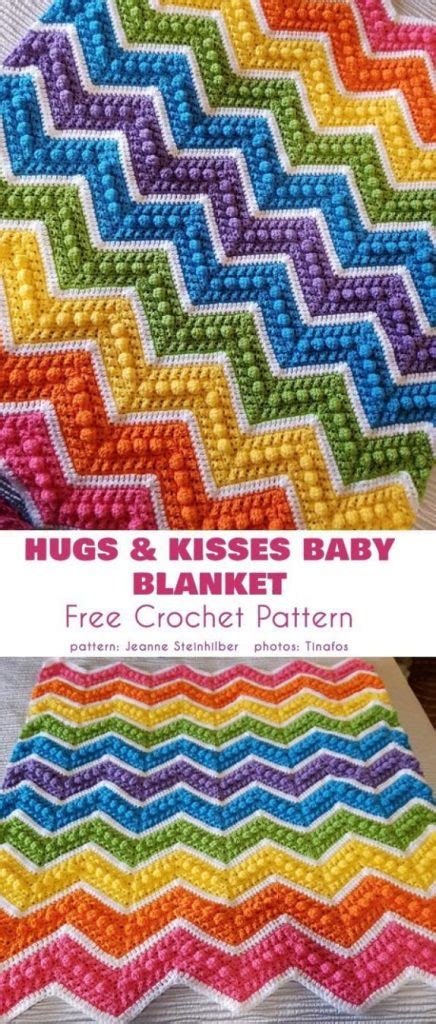 Hugs & Kisses Baby Blanket Free Crochet Pattern - Your Crochet