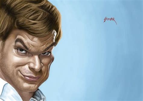 dexter caricature captivating cartoon  dexter morgan