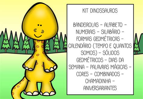 Kit Sala De Aula Dinossauros Lojinha Materiaispdg