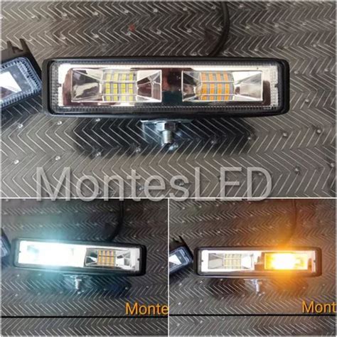 1 Barra Led Bicolor Estrobo Blanco Y Ámbar