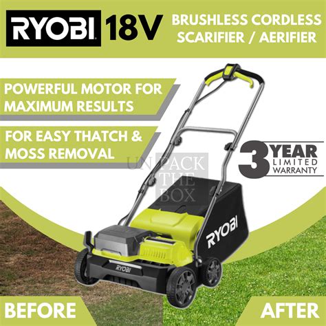 RYOBI ONE+ Lawn Scarifier Aerator Cordless 18V Dethatcher Brushless