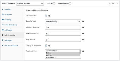 Advanced Product Quantity Woocommerce