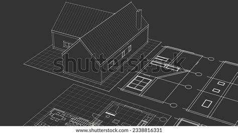 Modern House Plan 3d Illustration Stock Illustration 2338816331 ...