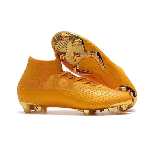 Nike New Mercurial Superfly Vi 360 Elite Fg Cleat Golden