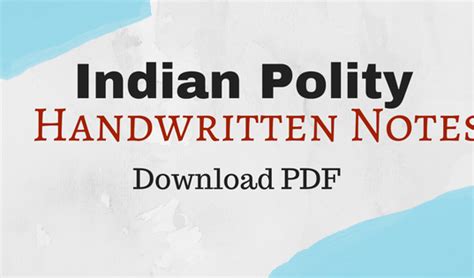 Ncert Political Science Polity Handwritten Notes Pdf Upsc Ias