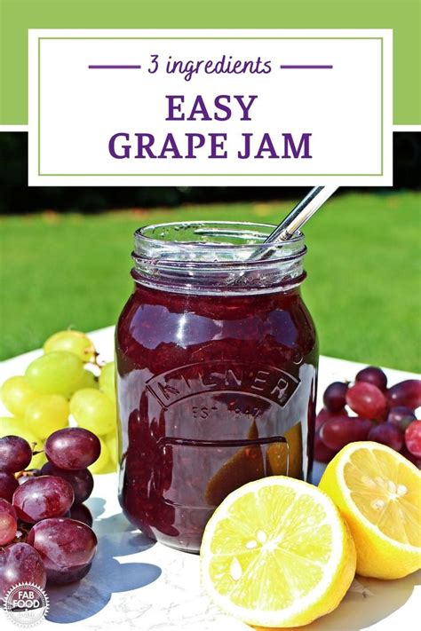 Easy Grape Jam 3 Ingredients And No Added Pectin Grape Jam Grape