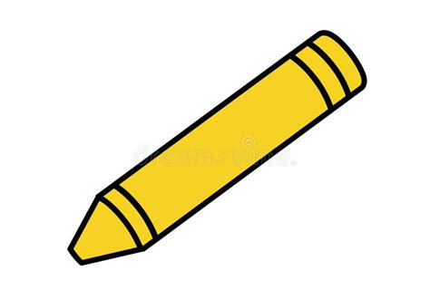 yellow crayons clipart stock vector illustration  cartoon