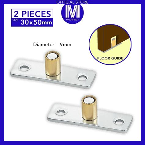 Floor Guide With Brass Roller Sliding Door Diameter 10mm 2 Pcs