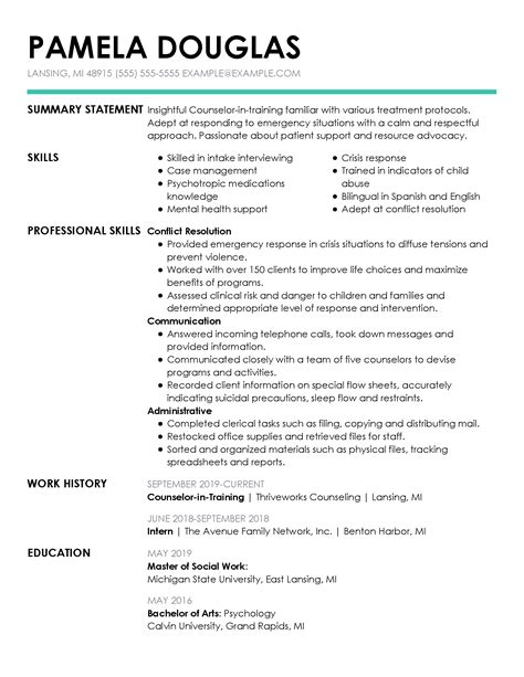 Counselor Best Resume Examples For 2022 Myperfectresume