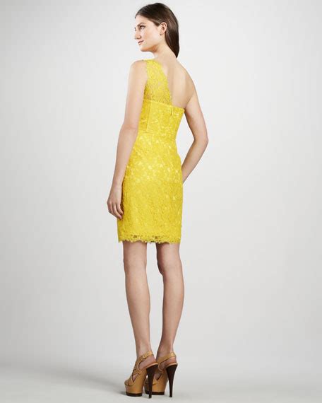 Bcbgmaxazria One Shoulder Lace Dress