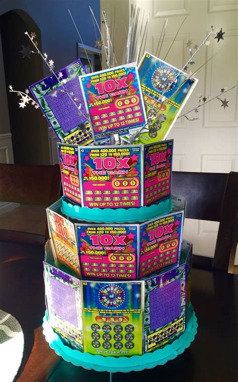 Lottery Cake Birthday Traffle Ideas Made From Scratch Off Lottery