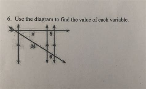 Solved 6. Use the diagram to find the value of each | Chegg.com 