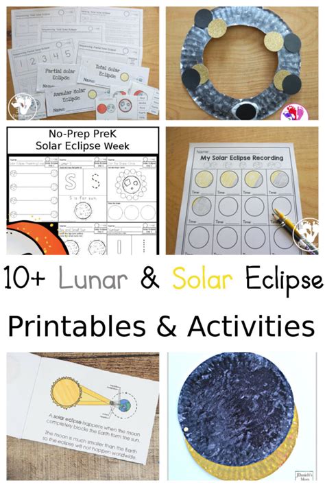 22 Solar Eclipse And Lunar Eclipses Printables And Crafts 3 Dinosaurs