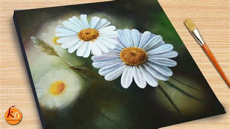 Daisy Acrylic Painting