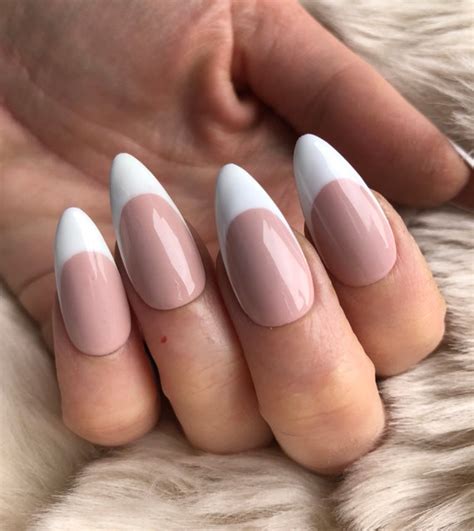 Nude French Manicure Press On Nails Glue On Nails Stick On Etsy