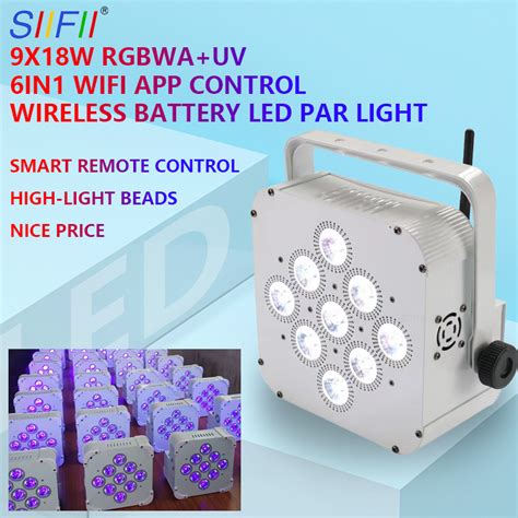 Hot Sale X W Wireless Battery Led Flat Par Light Rgbwa Uv In Led