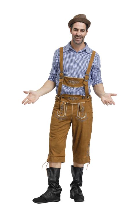 Tysk Oktoberfest Kostume Herrer Bayerske Lederhose Grandado