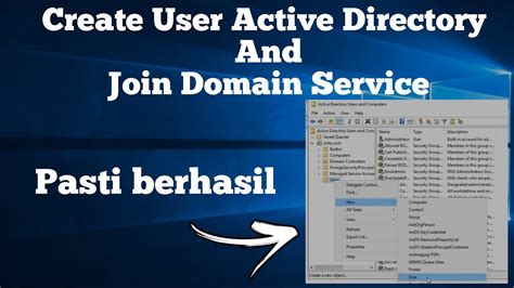 Cara Membuat User Active Directory Di Windows Server Dan Join