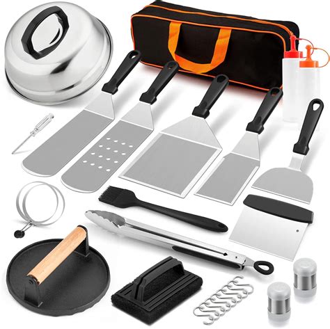 Amazon HaSteeL Griddle Accessories Kit Of 18 Teppanyaki Tools