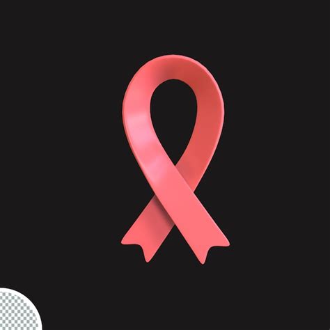 Representación 3d conciencia del día del cáncer de mama cinta rosa