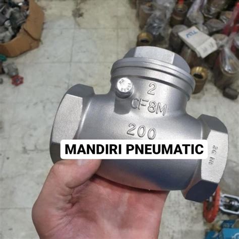 Jual Swing Check Valve Stainless Ss Drat Inch Atau