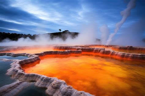 Premium AI Image Hot Spring In A Body Of Water A Natural Marvel In Tranquil Surroundings Water