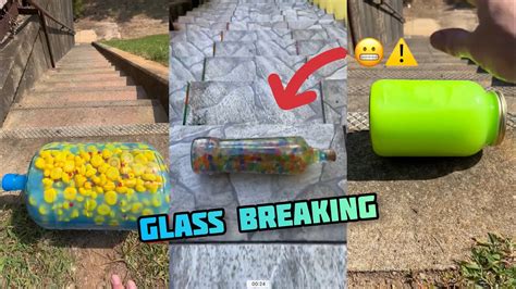 Crushing Crunchy Soft Things Breaking Glass Bottles Compilation