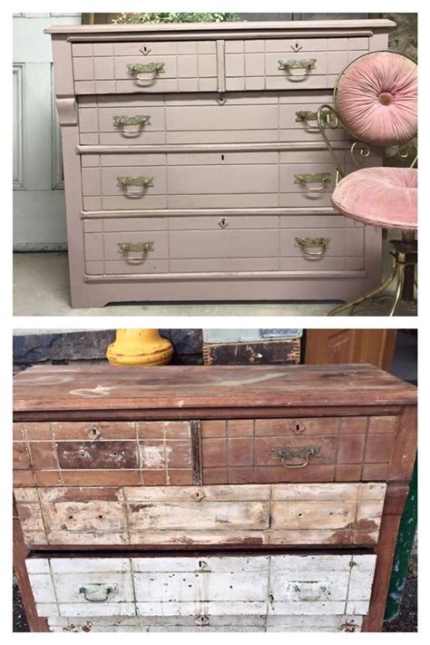 Fusion Mineral Paint Damask Before And After Painted Eastlake Dresser