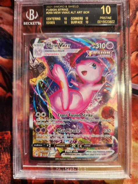 Pokemon Fusion Strike Mew Vmax Full Alt Art Bgs Black