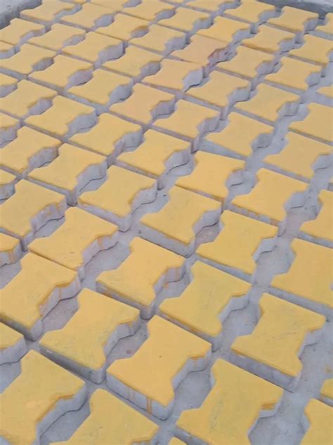 Material Concrete I Shape Interlocking Paver Block At Square Feet