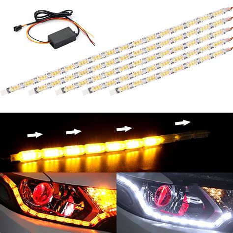 Codleepee Signal Lamp Day Lamp Drl Pcsset Led Daytime Running Strip