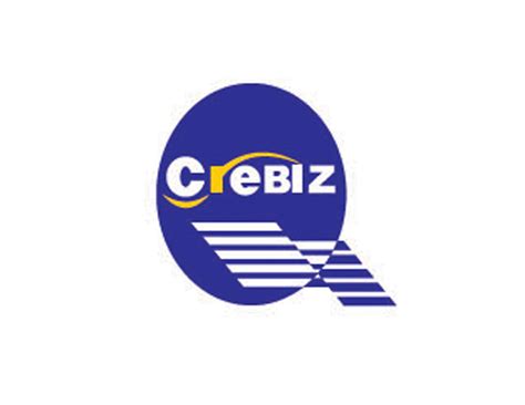 CreBiz物流企业LOGO设计创意采用了阴阳面的设计手法和深蓝的圆形体现智慧 空灵LOGO设计公司