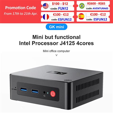 Beelink GK Mini PC Intel Celeron J4125 8GB DDR4 128GB/256GB SSD Windows ...