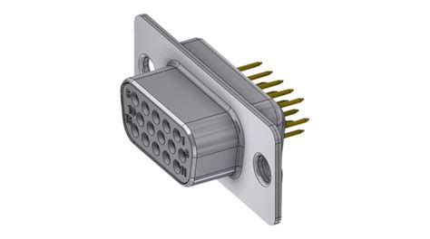 HD D15SY 2 Deltron Connectors High Density D Sub Connector Socket