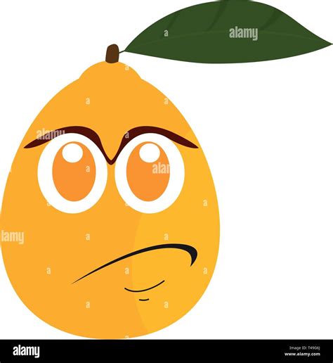 Sad Orange Cartoon Stock Vector Image And Art Alamy