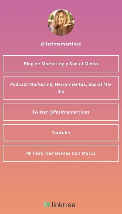 Linktree para compartir en tu bio de Instagram múltiples enlaces