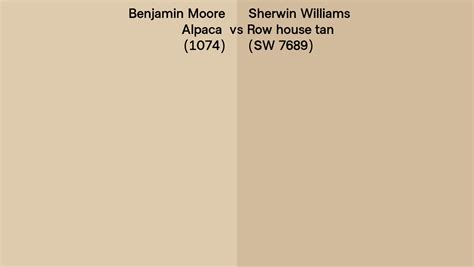 Benjamin Moore Alpaca 1074 Vs Sherwin Williams Row House Tan SW 7689