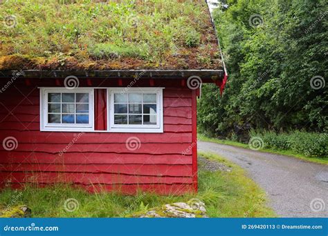 Norway Sod Roof Wooden Home Stock Image - Image of scandinavia, home ...