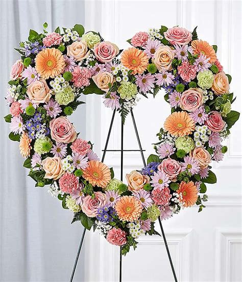 Multicolor Pastel Standing Open Heart Flowersusa Net