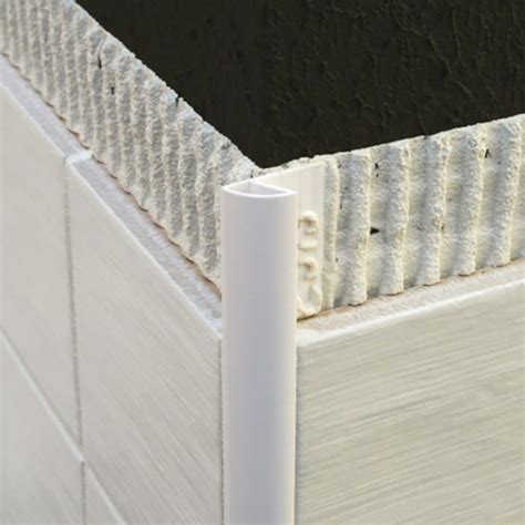 8mm 10mm 12mm Genesis White Pvc Round Edge Tile Trim Etr Profile